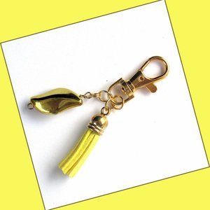 Yellow Zipper Pull Purse Charm Backpack Swag